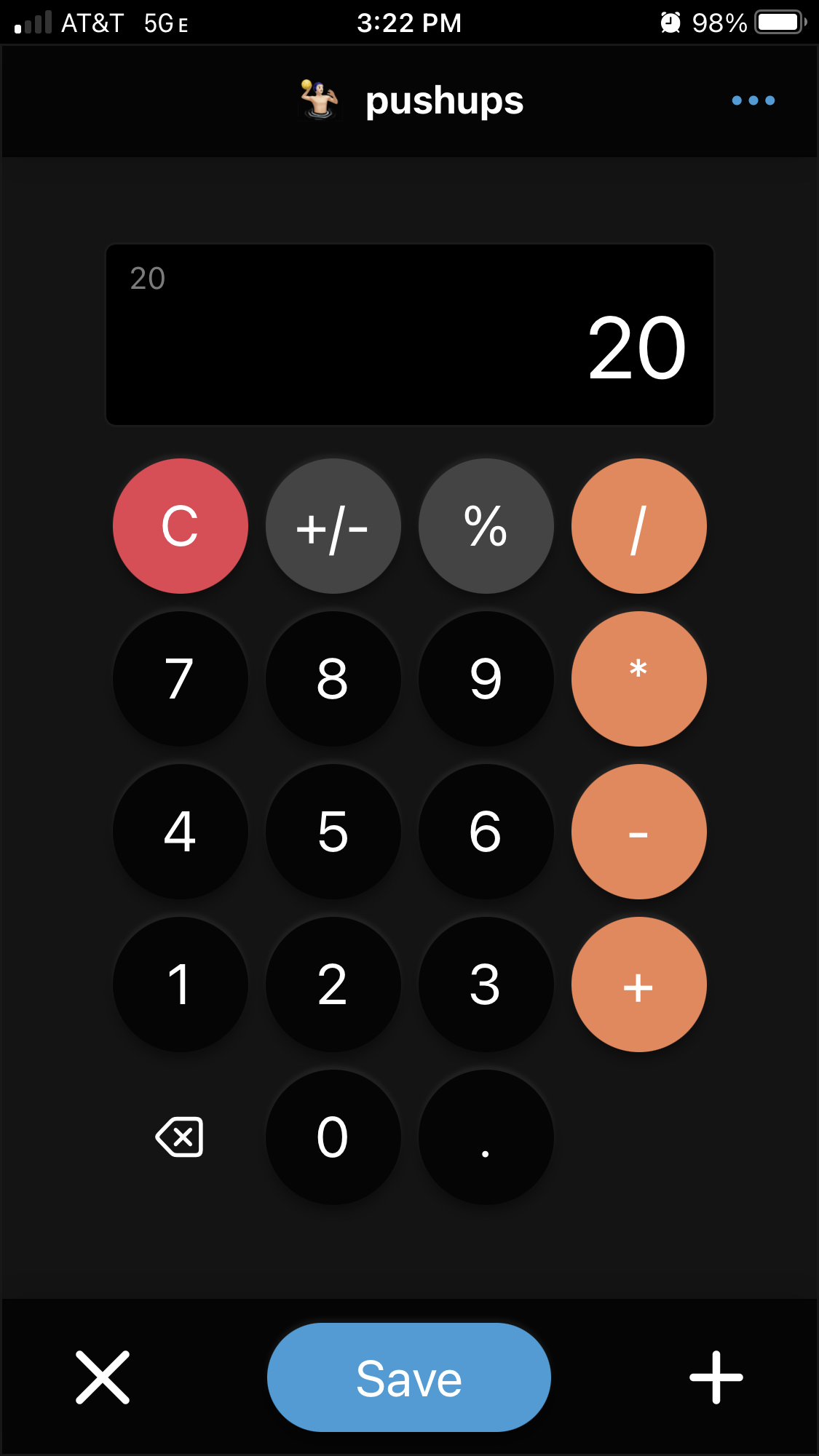 Life Tracking number input